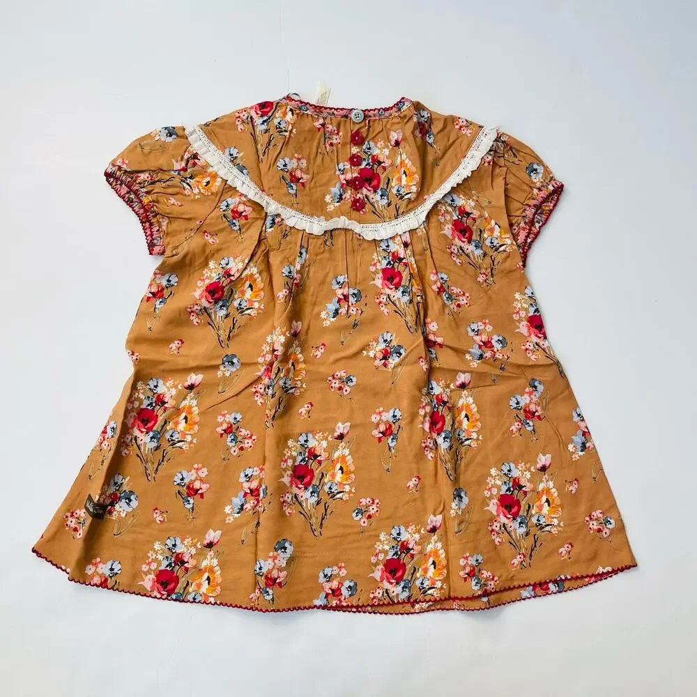 NWT Matilda Jane Size 8 Discovery Gardens Floral Blouse